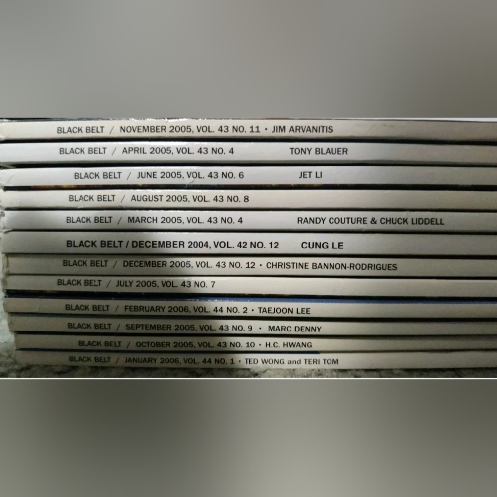 Black Belt Magazine Collection lot (2004-2006) 12 Total